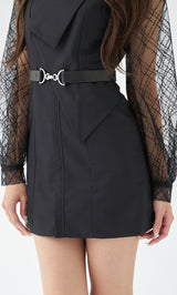 モデル：163cm（着用サイズ：FREE　着用カラー：BLK）