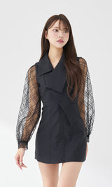 モデル：163cm（着用サイズ：FREE　着用カラー：BLK）