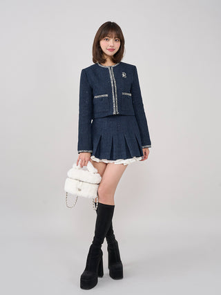 モデル：163cm（着用サイズ：S　着用カラー：NVY）