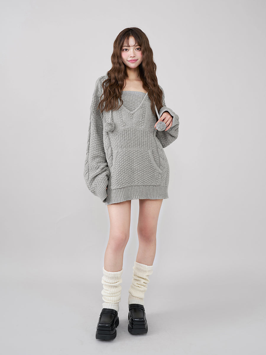 モデル：163cm（着用サイズ：FREE　着用カラー：GRY）