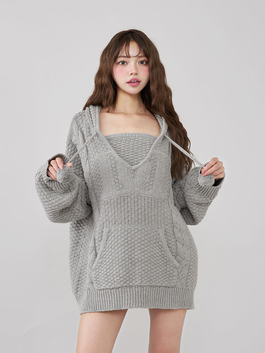 モデル：163cm（着用サイズ：FREE　着用カラー：GRY）