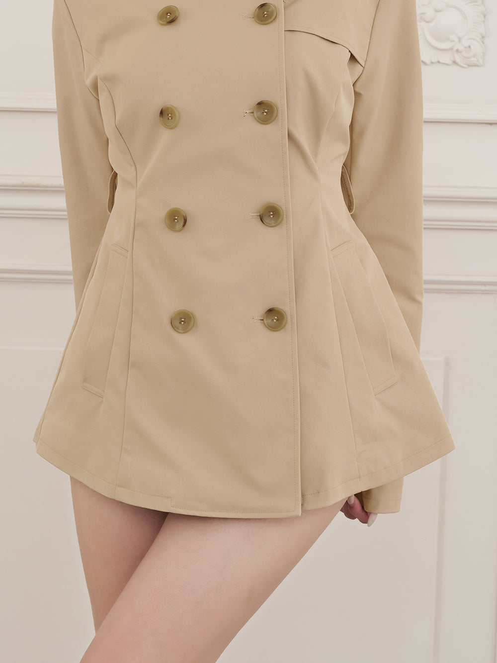 モデル：163cm（着用サイズ：FREE　着用カラー：BEG）