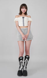 モデル：163cm（着用サイズ：S　着用カラー：GRY）