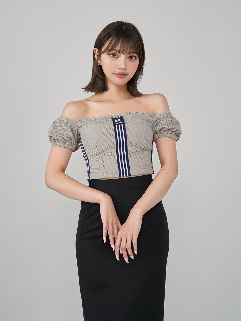 リメイクライクメッシュトップス - gry