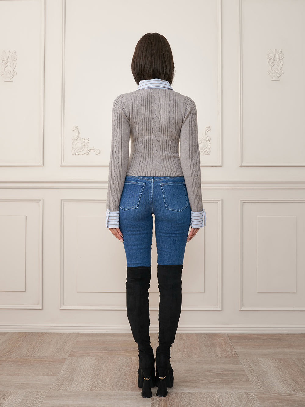 モデル：163cm（着用サイズ：FREE　着用カラー：GRY）