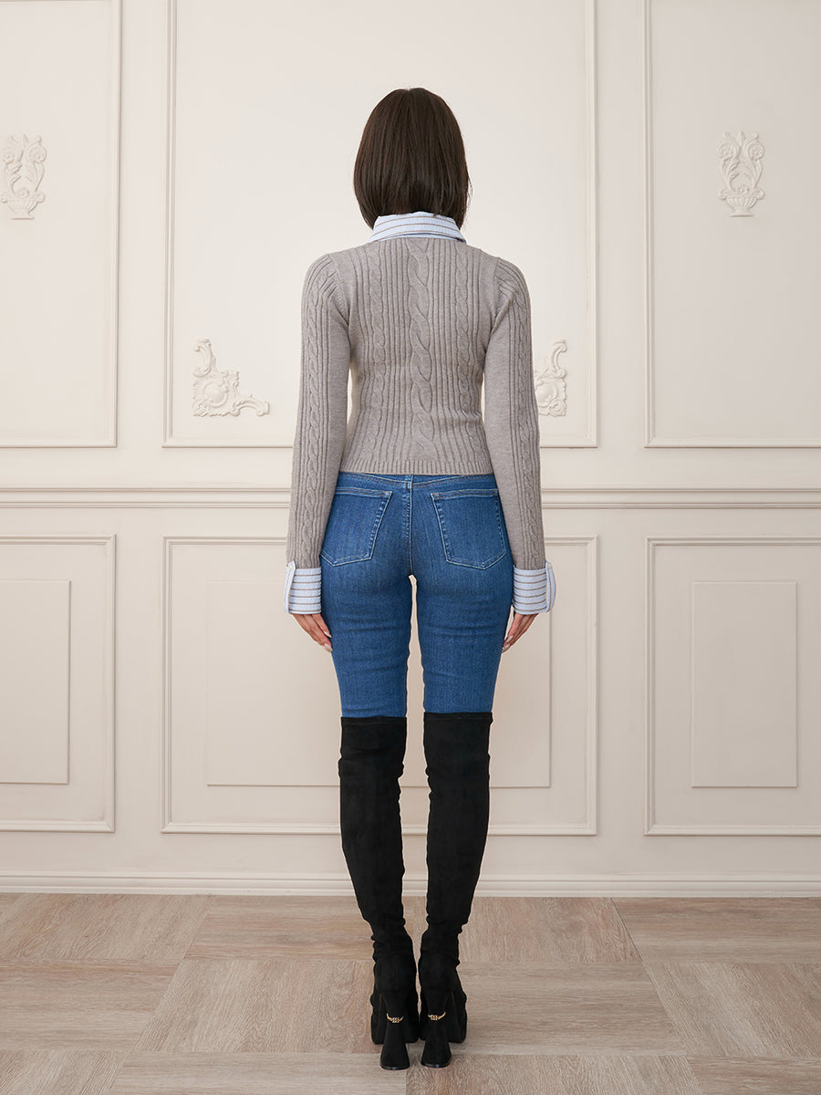 モデル：163cm（着用サイズ：FREE　着用カラー：GRY）