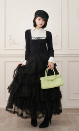 モデル：163cm（着用サイズ：FREE　着用カラー：BLK）