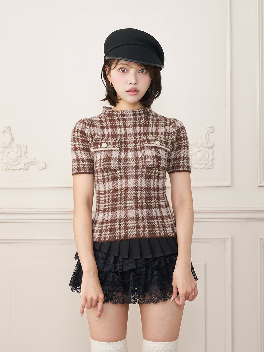 モデル：163cm（着用サイズ：FREE　着用カラー：BRN）