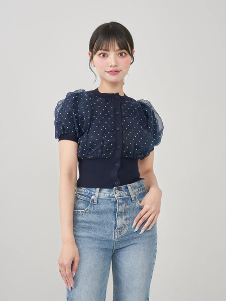 Sheer Dot Cardigan