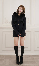 モデル：163cm（着用サイズ：FREE　着用カラー：BLK）