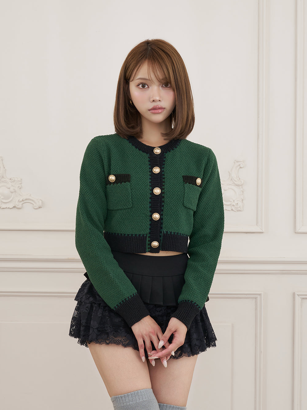 モデル：163cm（着用サイズ：FREE　着用カラー：GRN）