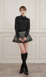 モデル：163cm（着用サイズ：S　着用カラー：BLK）