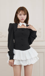モデル：163cm（着用サイズ：FREE　着用カラー：BLK）