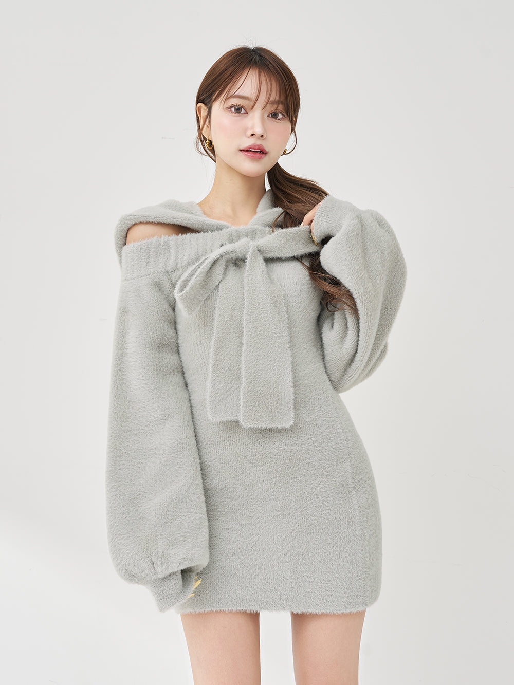 モデル：163cm（着用サイズ：FREE　着用カラー：GRY）