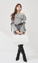 モデル：163cm（着用サイズ：FREE　着用カラー：GRY）