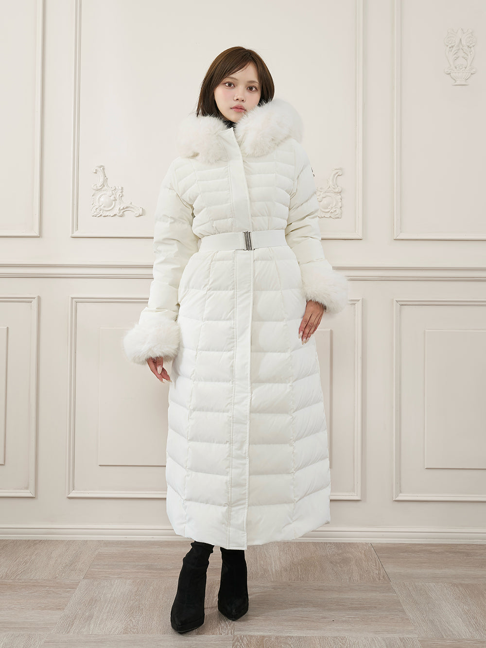 モデル：163cm（着用サイズ：S　着用カラー：WHT）