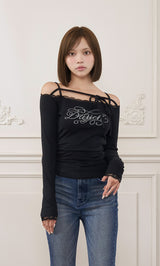 モデル：163cm（着用サイズ：FREE　着用カラー：BLK）