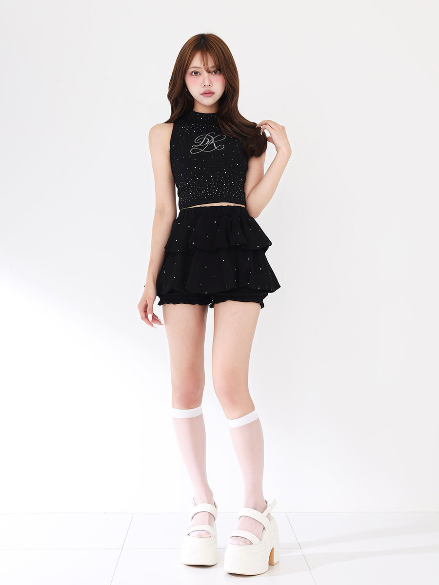 モデル：163cm（着用サイズ：FREE　着用カラー：BLK）