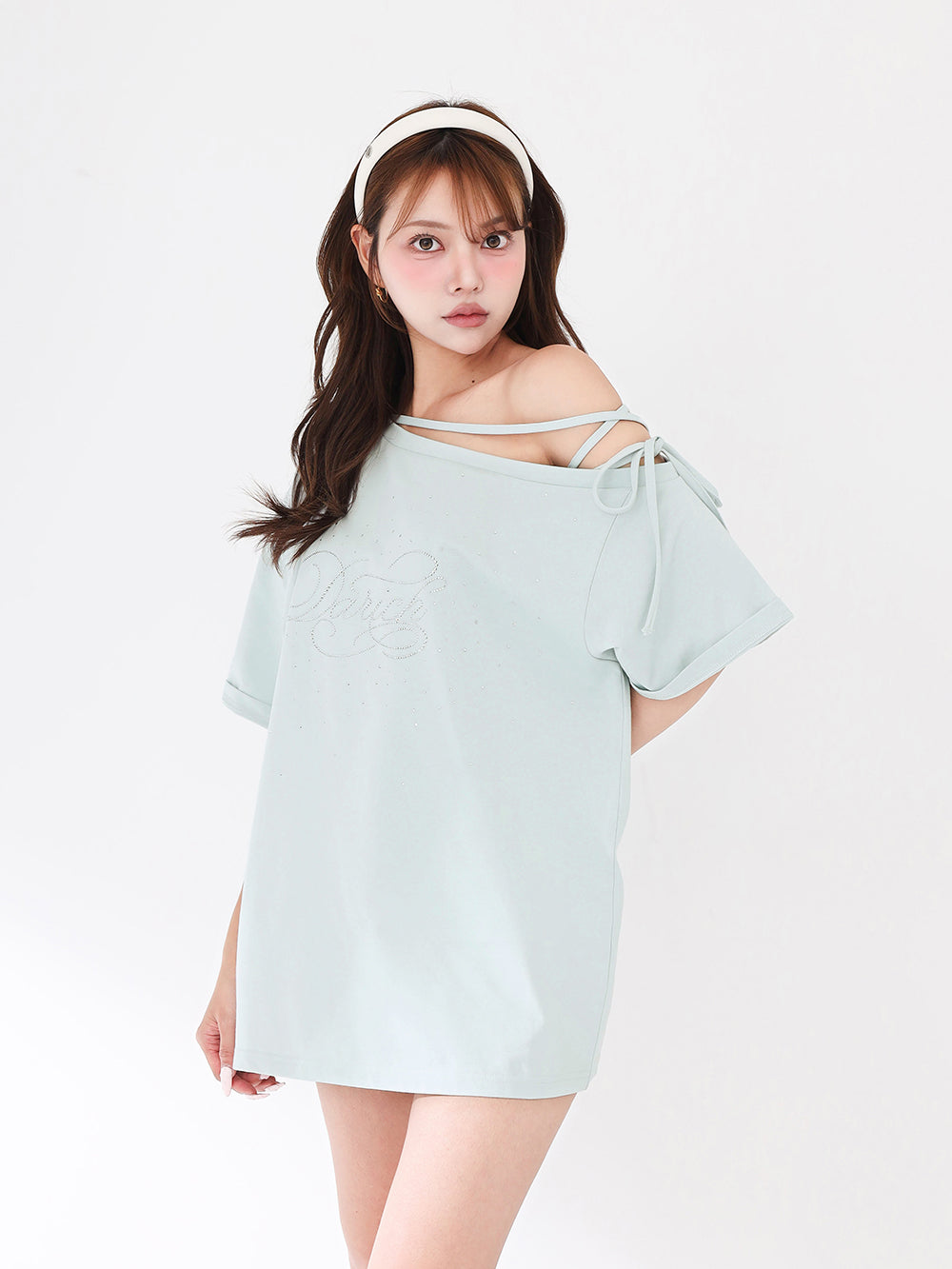 ワンショルダーグラフィックビッグTシャツ – Darich