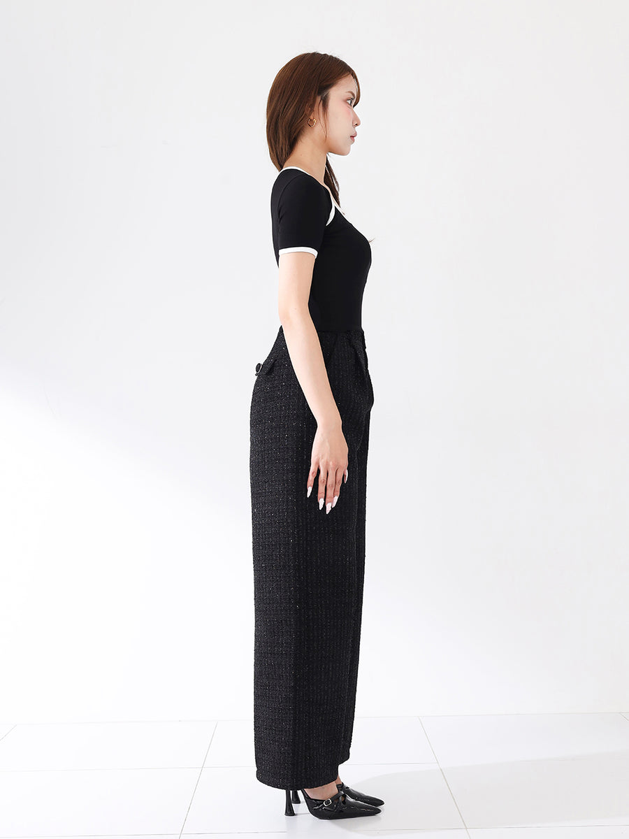 モデル：163cm（着用サイズ：FREE　着用カラー：BLK）