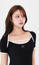 モデル：163cm（着用サイズ：FREE　着用カラー：BLK）