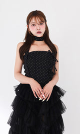 モデル：163cm（着用サイズ：FREE　着用カラー：BLK）