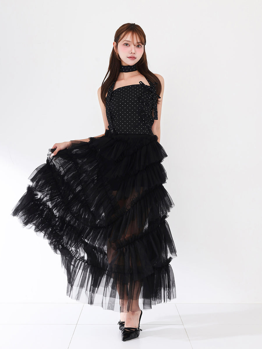 モデル：163cm（着用サイズ：FREE　着用カラー：BLK）