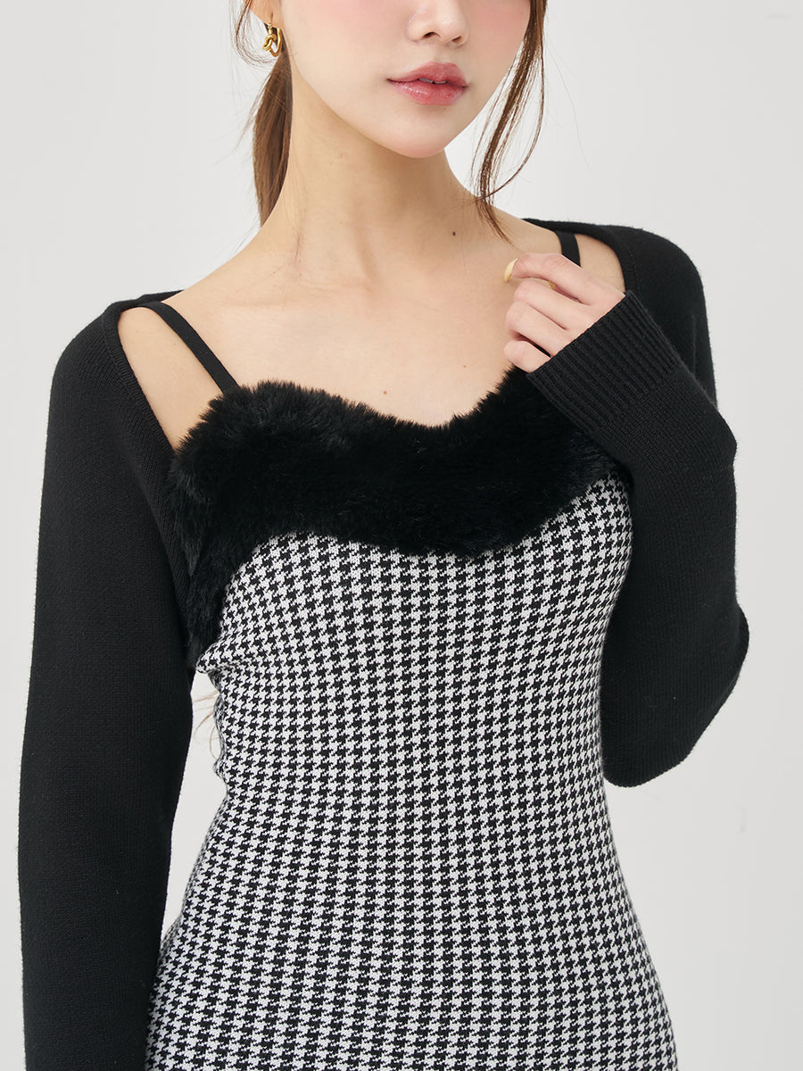 モデル：163cm（着用サイズ：FREE　着用カラー：BLK）