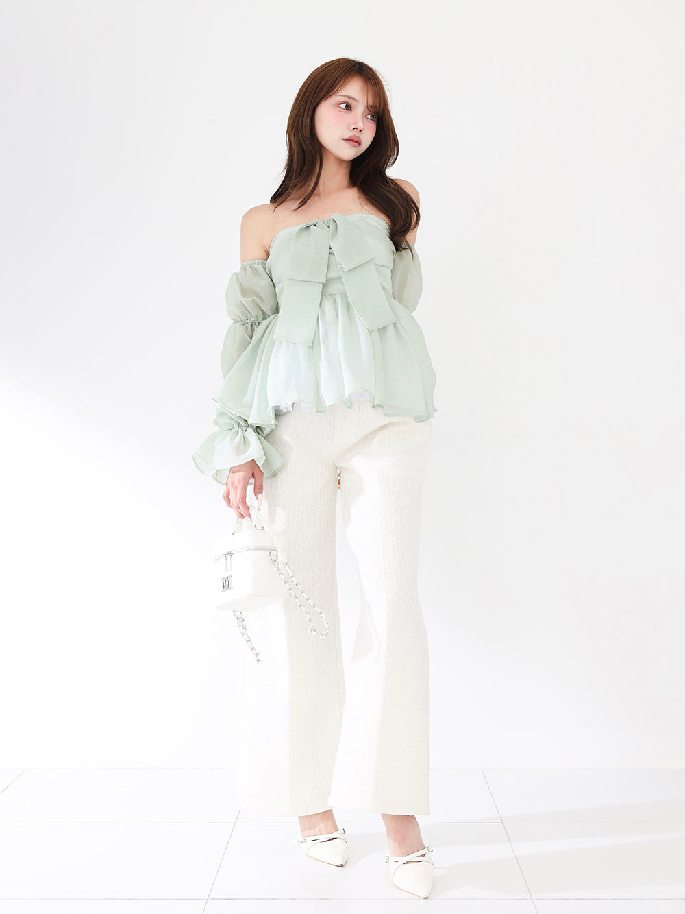 モデル：163cm（着用サイズ：FREE　着用カラー：MNT）