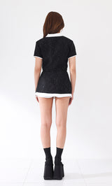 モデル：163cm（着用サイズ：M　着用カラー：BLK）
