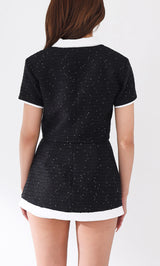 モデル：163cm（着用サイズ：M　着用カラー：BLK）