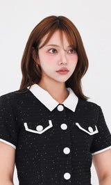 モデル：163cm（着用サイズ：M　着用カラー：BLK）