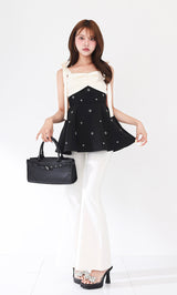 モデル：163cm（着用サイズ：FREE　着用カラー：BLK）