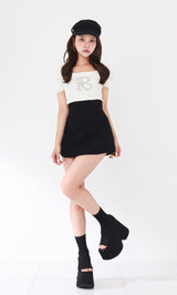 モデル：163cm（着用サイズ：S　着用カラー：BLK）