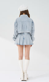 モデル：163cm（着用サイズ：M　着用カラー：I-BLU）