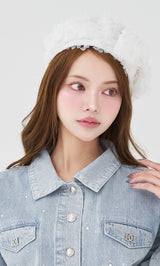 モデル：163cm（着用サイズ：M　着用カラー：I-BLU）