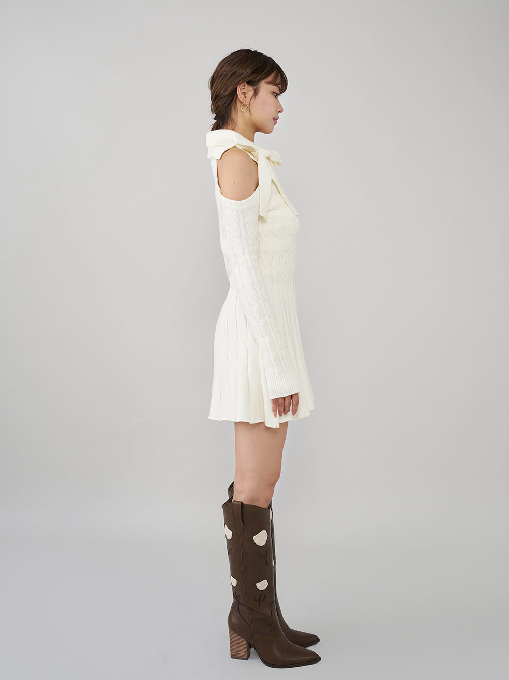 アメスリフレアニットミニワンピース