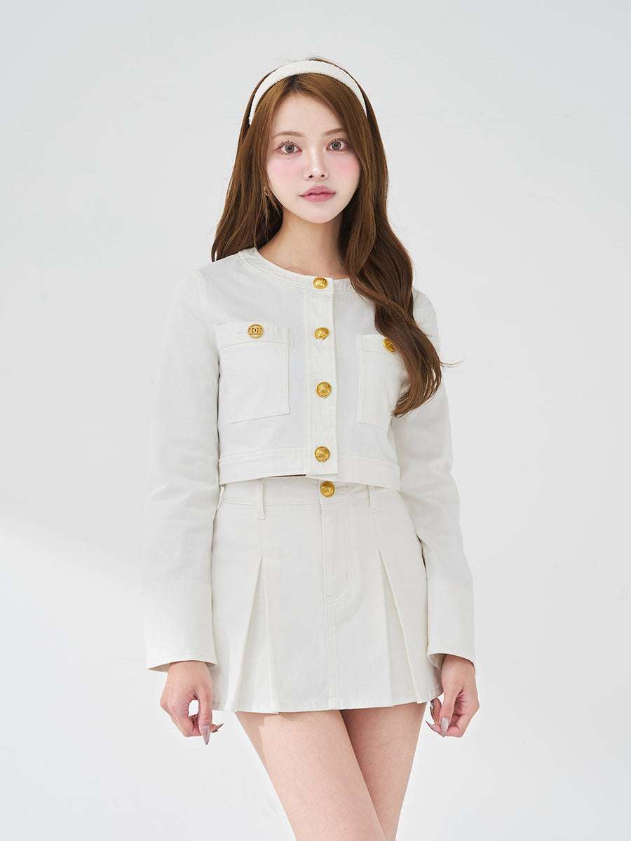 モデル：163cm（着用サイズ：S　着用カラー：WHT）