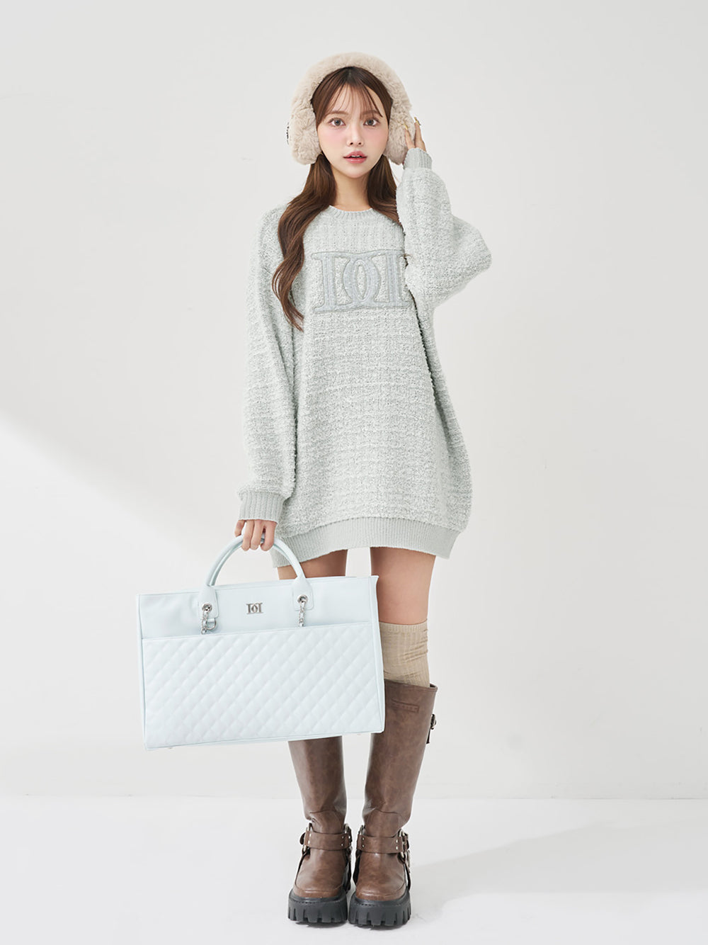 モデル：163cm（着用サイズ：FREE　着用カラー：SAX）