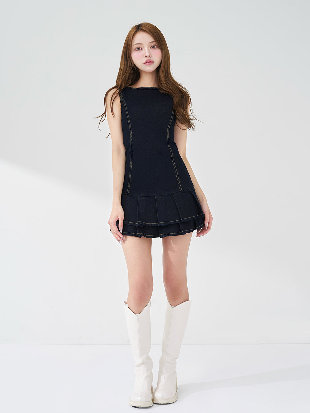 モデル：163cm（着用サイズ：FREE　着用カラー：IND）