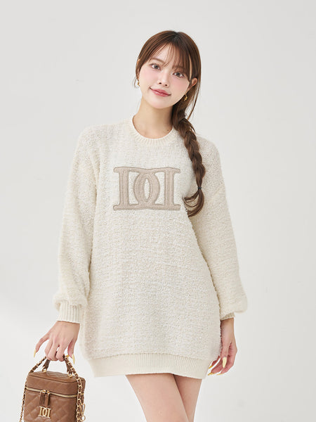 DD Logo Tweed Knit Pullover