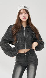 モデル：163cm（着用サイズ：FREE　着用カラー：BLK）