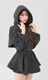 モデル：163cm（着用サイズ：FREE　着用カラー：BLK）