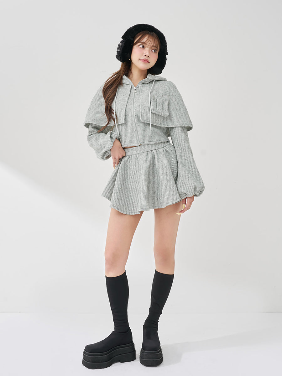 モデル：163cm（着用サイズ：FREE　着用カラー：GRY）