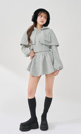 モデル：163cm（着用サイズ：FREE　着用カラー：GRY）