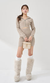 モデル：163cm（着用サイズ：FREE　着用カラー：BEG）