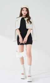 モデル：163cm（着用サイズ：FREE　着用カラー：BLK）