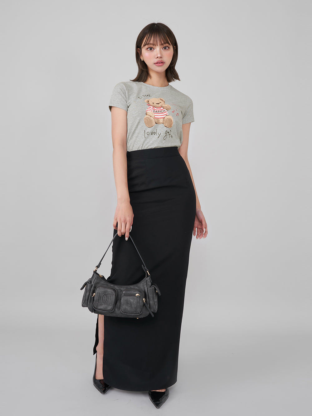 モデル：163cm（着用サイズ：FREE　着用カラー：GRY）