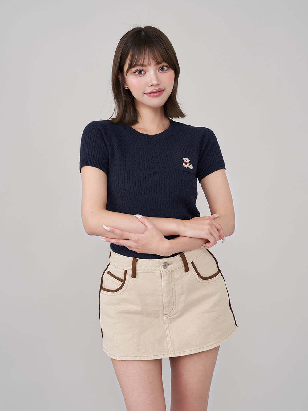 モデル：163cm（着用サイズ：FREE　着用カラー：NVY）