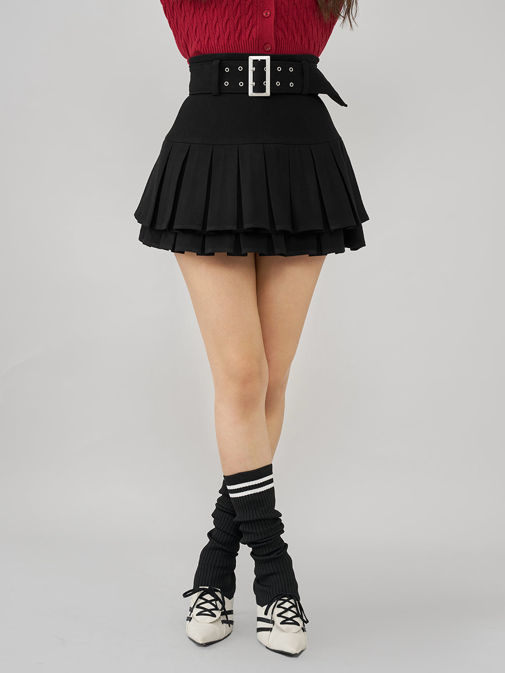 モデル：163cm（着用サイズ：S　着用カラー：BLK）